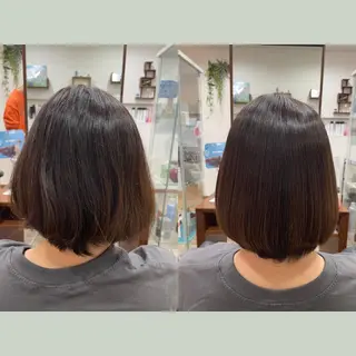ミディアム パーマ 山田 梓のヘアスタイル