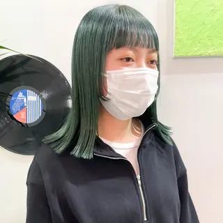 ミディアム カラー パーマ 💖美髪矯正💖 辻未侑のヘアスタイル