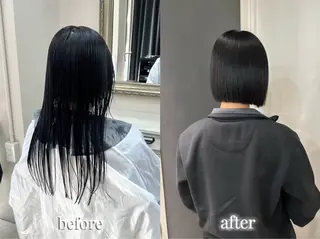 ショート えり 堀江/ボブ /レイヤー/艶髪のヘアスタイル