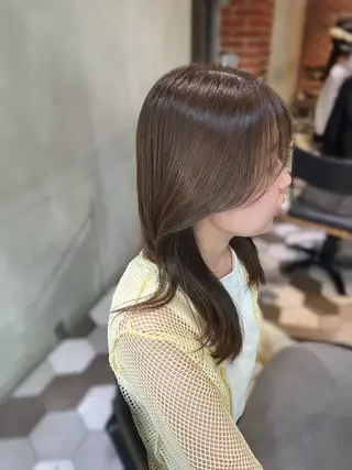 ミディアム カラー ヘアアレンジ 似合わせ顔まわり カット💛森尾真由美のヘアスタイル