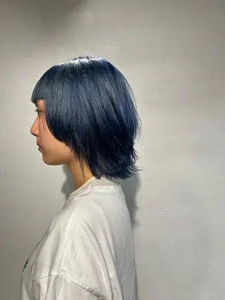 ミディアム カラー 京谷 宥のヘアスタイル