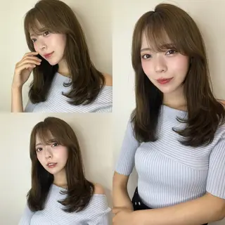 ロング カラー ヘアアレンジ 顔まわり職人🇰🇷 韓国ヘア/KAITOのヘアスタイル