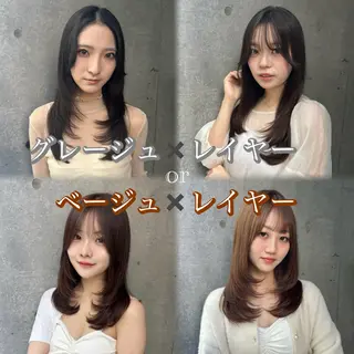 ロング レイヤー/韓国ヘア /顔まわり/サラのヘアスタイル