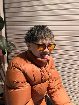 ミディアム パーマ メンズ メンズ特化美容師 /たけしのヘアスタイル
