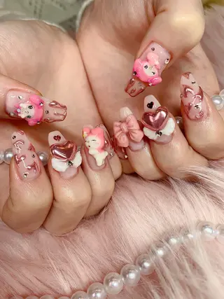 ネイル 3Dアートネイル💗 都築レナのネイルデザイン