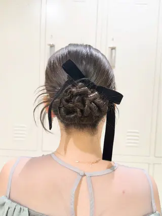 ロング ヘアアレンジ オタク美容師☃️🩵 ヘアアレンジ/暗髪のヘアスタイル