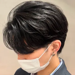 ミディアム パーマ ヘアアレンジ メンズ fifth 石川 凪のヘアスタイル