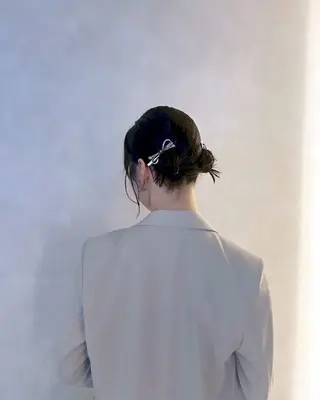 ヘアアレンジ Rinkaアレンジ/ 顔まわり/縮毛矯正のヘアスタイル