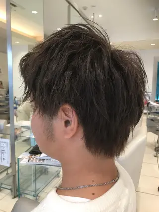 ショート カラー パーマ ヘアアレンジ メンズ ネイル マツエク・マツパ EnBlesS西宮 マンツーマン神道有基のヘアスタイル