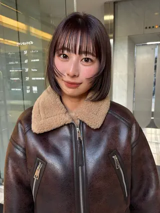 ショート rizu🤎/ ボブ /ブラウンカラーのヘアスタイル