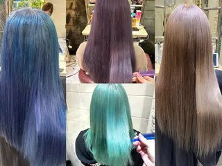 ロング カラー ササ キのヘアスタイル