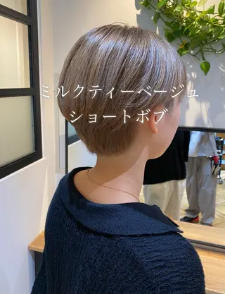 ショート カラー ﾊｲﾄｰﾝ/ｶﾗｰ/ 用賀/稲若健太郎のヘアスタイル