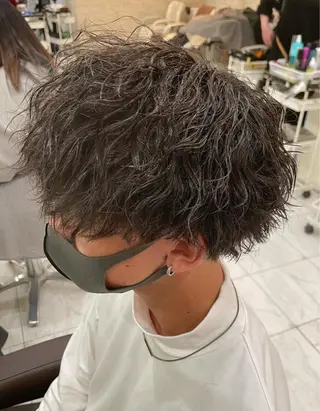 ショート パーマ メンズ 🌻メンズカット 落合諒🌻のヘアスタイル