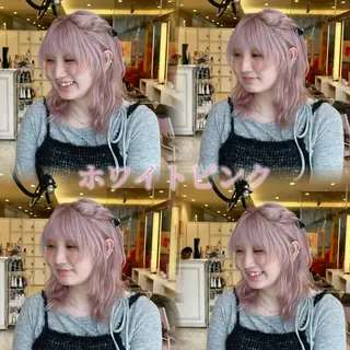 ミディアム カラー 🫧艶髪/カラー/ パーマ/愛莉🫧のヘアスタイル