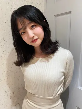 ミディアム カラー mai / linoah˚✧のヘアスタイル