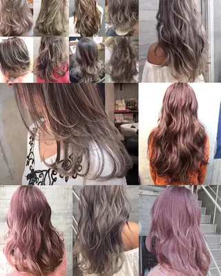 ロング カラー 白髪ぼかし×デザイン 🕊️🫧ホウジョウのヘアスタイル