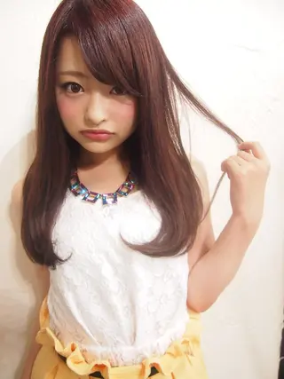ミディアム カラー パーマ tuuli トゥーリのヘアスタイル