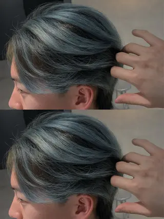 ミディアム カラー ヘアアレンジ メンズ 🔥ニュアンス フェザー小林海斗🔥のヘアスタイル