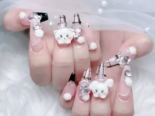 ネイル MoMoA Nail ネイル長さ出し専門店のネイルデザイン