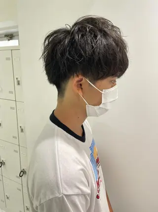 ショート カラー パーマ ヘアアレンジ メンズ キッズ ネイル マツエク・マツパ スパイキー/フェザー /波巻き/かいとのヘアスタイル