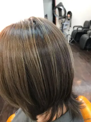 ミディアム カラー 桧山 真のヘアスタイル
