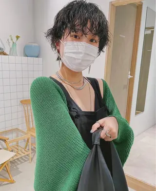 ミディアム パーマ ヘアアレンジ ボブ/プツボブ tsumuguのヘアスタイル
