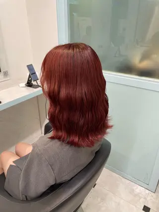 ミディアム カラー 🇰🇷韓流暖色ヘア 🍒saaya🍒のヘアスタイル
