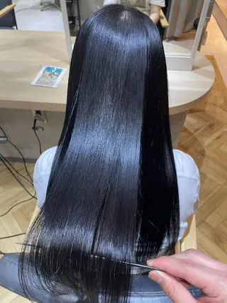 ロング カラー フェイスレイヤー/ 小顔/髪質改善　関のヘアスタイル