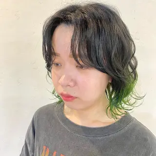 ショート カラー レイヤー/韓国/ 透明感カラー/みずほのヘアスタイル