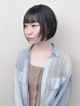 ショート ボブ/ゆるふわ ボブパーマ/とういのヘアスタイル