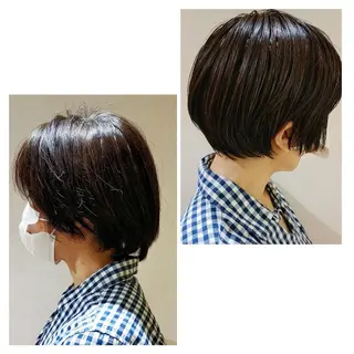 ショート ホリウチ ユキエのヘアスタイル