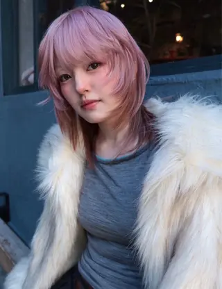 セミロング カラー ヘアアレンジ ニュアンスカラー🧶 nanacoのヘアスタイル