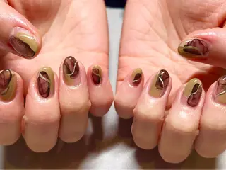 ネイル 🫧ちゅるん/韓国 Ayano𓈒🎀のネイルデザイン