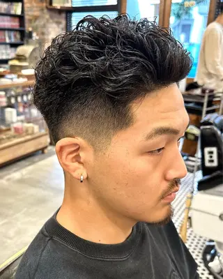 ショート パーマ メンズパーマ メンズカットYUKIのヘアスタイル