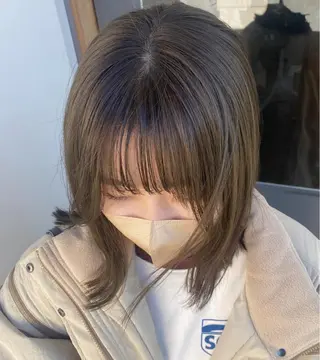 ミディアム カラー パーマ ヘアアレンジ メンズ キッズ ネイル マツエク・マツパ アイブロウ モリモト サナのヘアスタイル