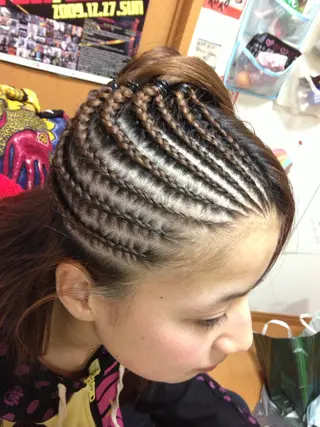 セミロング ヘアアレンジ 立川 慶美のマツエク・マツパデザイン