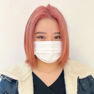 ショート カラー 🎀ダブルカラー/ ピンク×ガーリー🎀のヘアスタイル