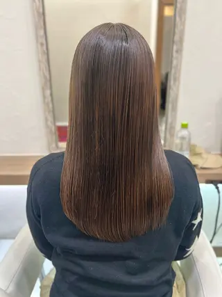 セミロング パーマ 縮毛矯正/髪質改善/ 艶髪ササキナツミのヘアスタイル