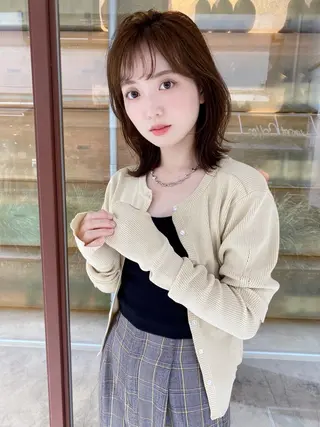 ミディアム 鎌倉 彩のヘアスタイル