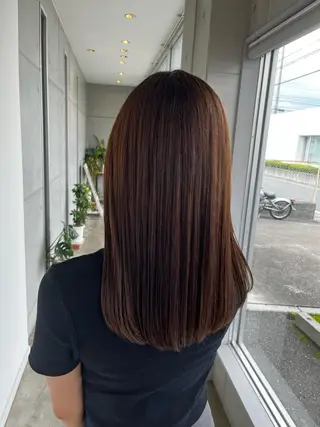 ミディアム おせ ちさとのヘアスタイル