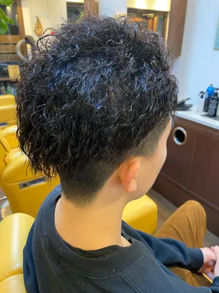 パーマ メンズ 【コテパーマ】イトウ シンゴのヘアスタイル