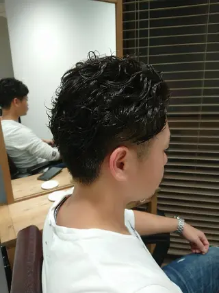 メンズ ハイライト⭐️上野 高広のヘアスタイル