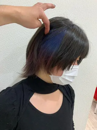 ショート カラー ヘアアレンジ 今村公介 ブリーチ特化、派手髪のヘアスタイル