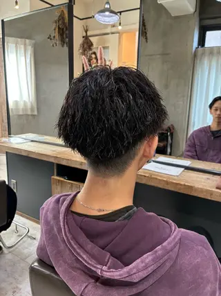 パーマ メンズ 阿部 翔一郎/暖色系カラーのヘアスタイル