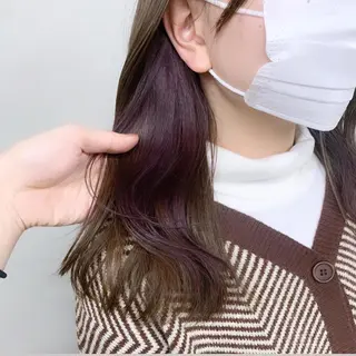 セミロング カラー 赤みゼロ/透明感 カラー🌿KANTAのヘアスタイル