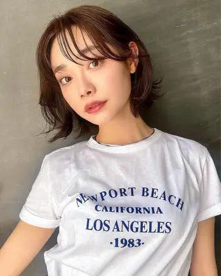 ショート カラー 🌱小顔ヘア/ボブ ミディアム/双葉🌱のヘアスタイル