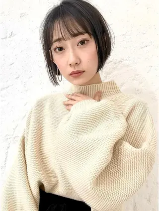 ショート カラー パーマ ヘアアレンジ メンズ キッズ ネイル マツエク・マツパ アイブロウ 韓国風×透明感カラー 髪質改善オタベシンヤのヘアスタイル