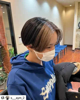 ショート カラー パーマ メンズ 🩷Eny terrace🩷のヘアスタイル