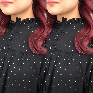 ミディアム 似合わせ/ブリーチ カラー.岡田友仁のヘアスタイル