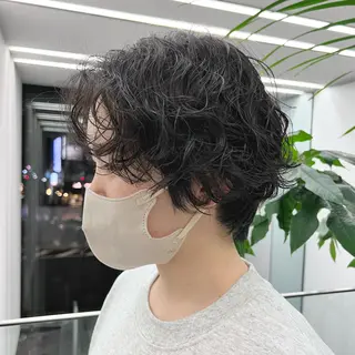 ショート パーマ カット/パーマ たるみことりのヘアスタイル